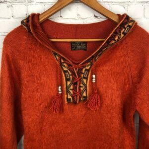 Huascaran Baby Alpaca Orange Sweater